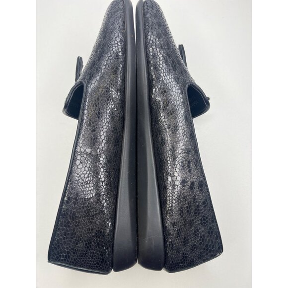 Flexx Loafer Slip On Tassel Shoes Ladies Size 11 Black Textured - Picture 4 of 11